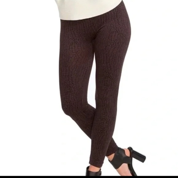 Spanx look at me now seamless Croc brown/black Shapewear leggings, sz M - Picture 2 of 4